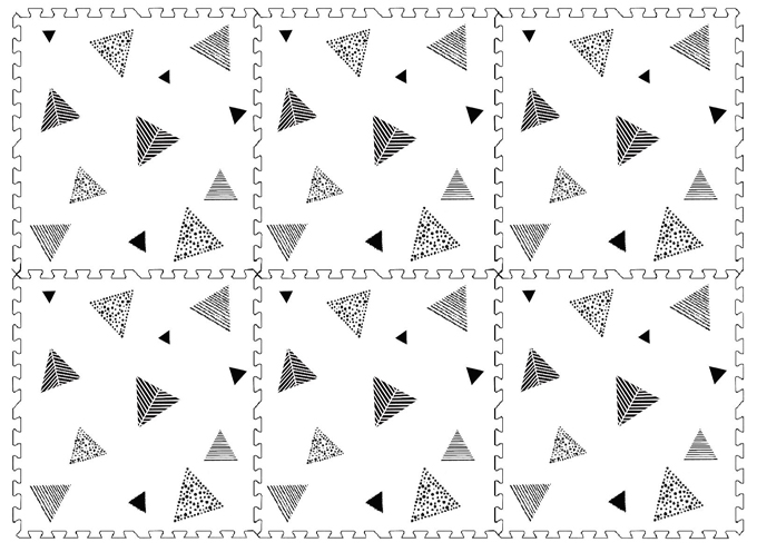 Τρίγωνο τυπωμένο χαλί αφρού EVA